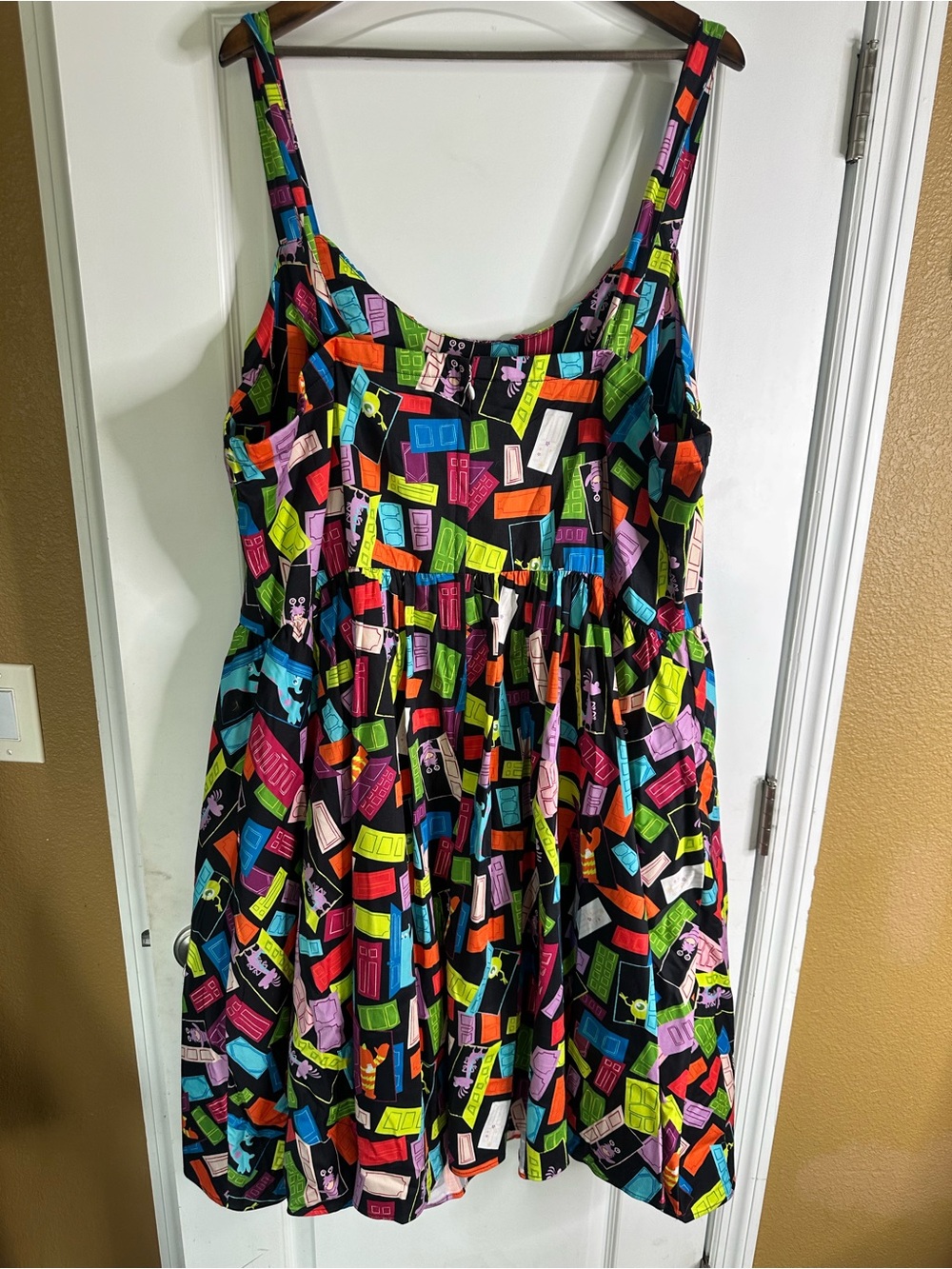 NWT Disney RARE Dress Shop Monsters Inc Doors Fit and Flare Dress W/Pockets Sz3X - Picture 7 of 9